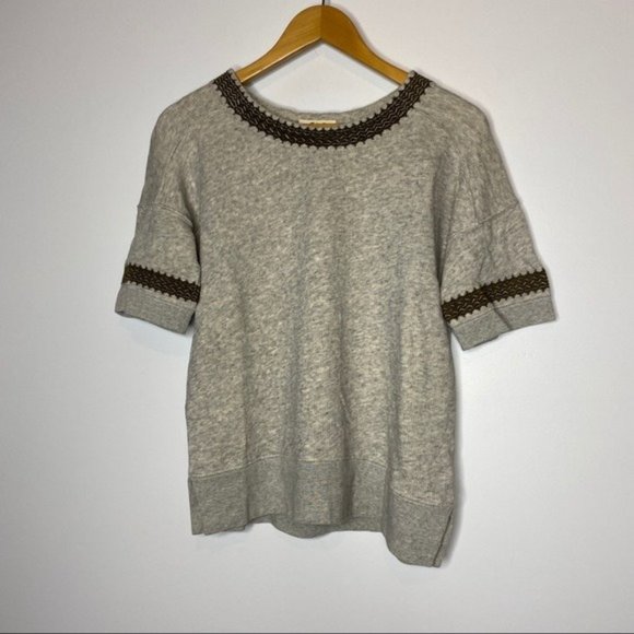 Madewell Crosswave Embroidered Grey Sweatshirt womens size small - Picture 5 of 9